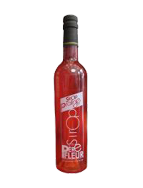 Bouteille de sirop rouge